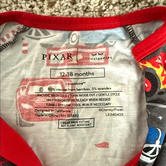 Little Sleepies Cars Print Kids Footie Pajama - Picture 2 of 5